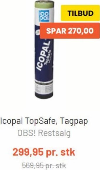 Silvan Icopal Topsafe, Tagpap tilbud