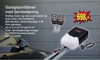 Garageportåbner med fjernbetjening