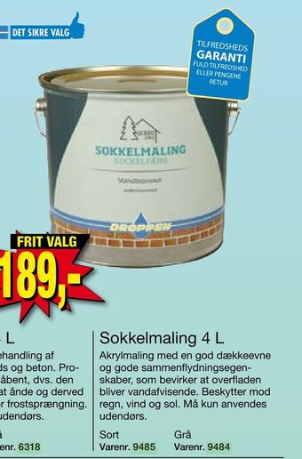 Harald Nyborg Sokkelmaling 4 L tilbud