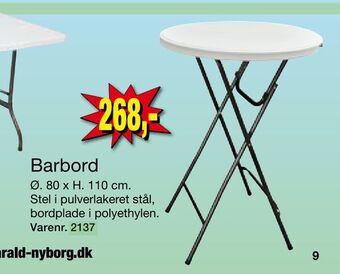 Harald Nyborg Barbord tilbud