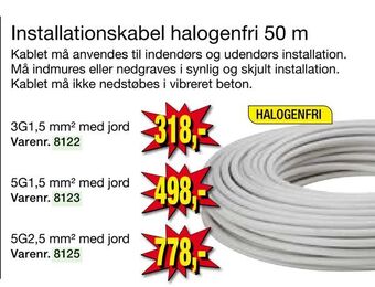 Harald Nyborg Installationskabel halogenfri 50 m tilbud