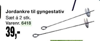 Jordankre til gyngestativ