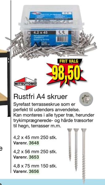 Harald Nyborg Rustfri A4 skruer tilbud