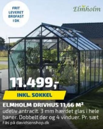 Davidsen Elmholm drivhus tilbud