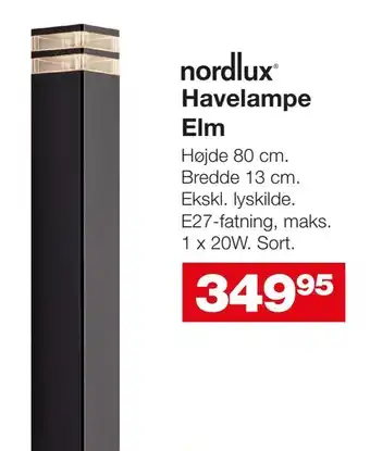 Bauhaus Havelampe Elm tilbud