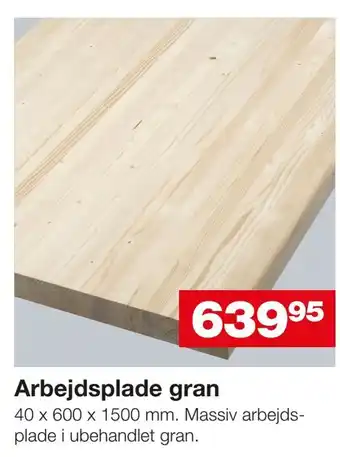 Arbejdsplade gran