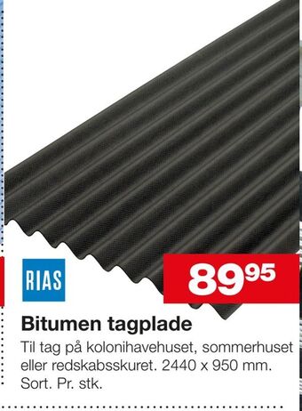 Bitumen tagplade