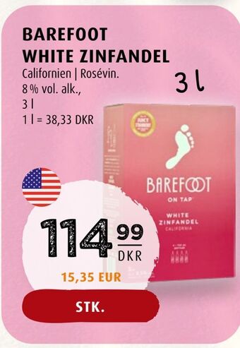 Scandinavian Park Barefoot white zinfandel tilbud