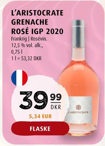 Scandinavian Park L'aristocrate grenache rosé igp 2020 tilbud