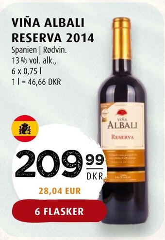 Scandinavian Park Viña albali reserva 2014 tilbud