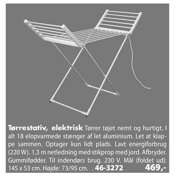 Biltema Tørrestativ, elektrisk tilbud