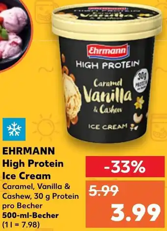 Kaufland Ehrmann High Protein Ice Cream 500 ml tilbud