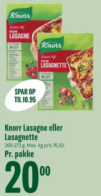 Min Købmand Knorr pastaretter tilbud