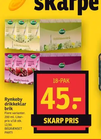 Rynkeby drikkeklar saft
