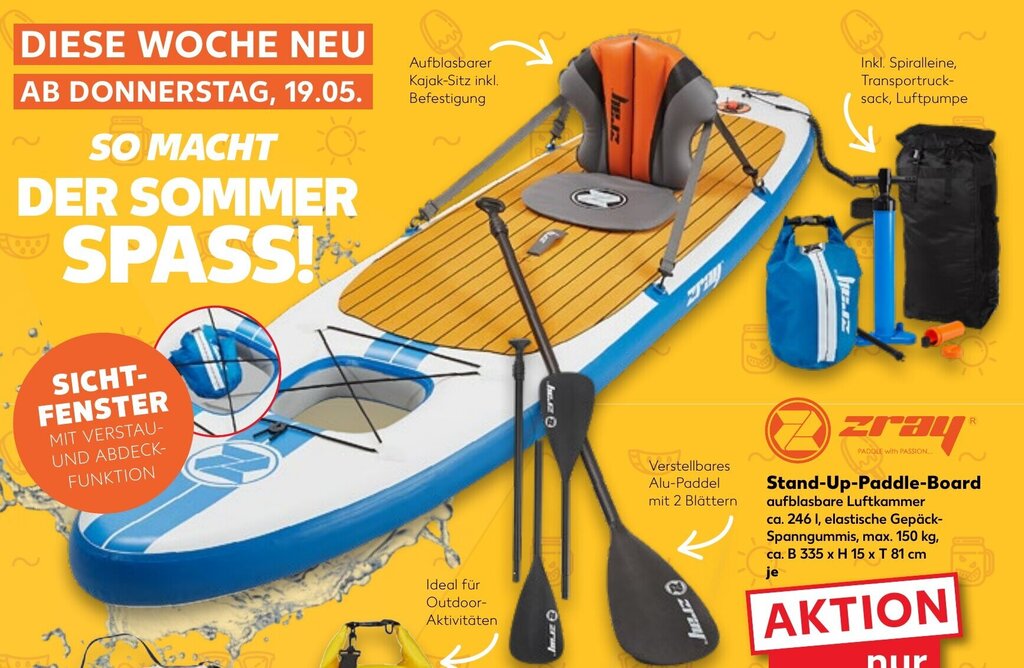StandUpPaddleBoard B 335 x H 15 x T 81 cm tilbud hos Kaufland