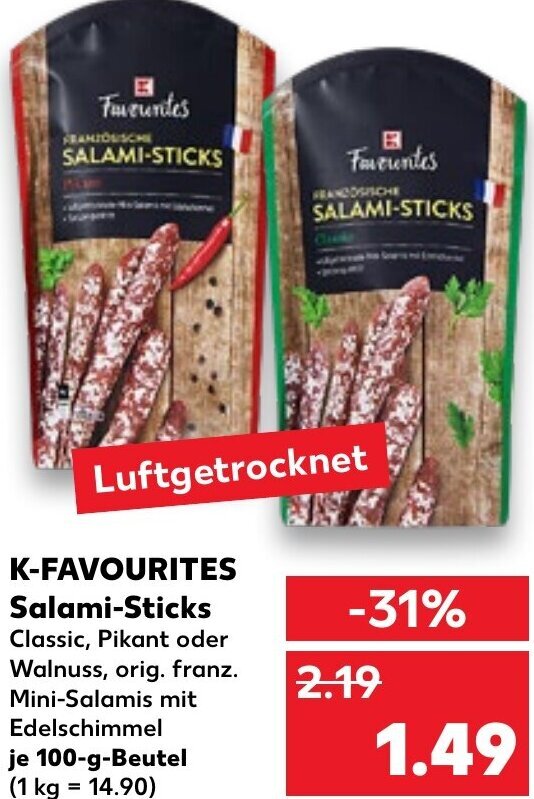 SalamiSticks 100 g tilbud hos Kaufland