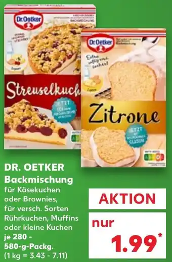 Kaufland Dr. Oetker Backmischung 280-580 g tilbud