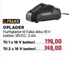 jem & fix Oplader til 1x18 batteri tilbud