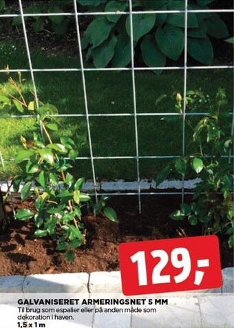 jem & fix Galvaniseret armeringsnet 5 mm tilbud