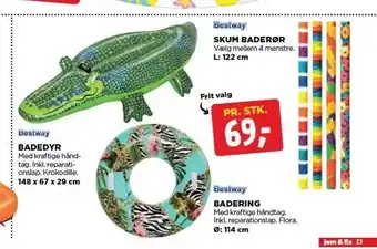 Badedyr, badering el. skum baderør