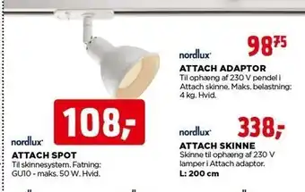 jem & fix Attach spot, adaptor el. skinne tilbud