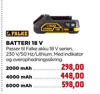 jem & fix Batteri 18 v tilbud