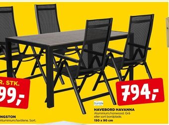 jem & fix Havebord havanna tilbud