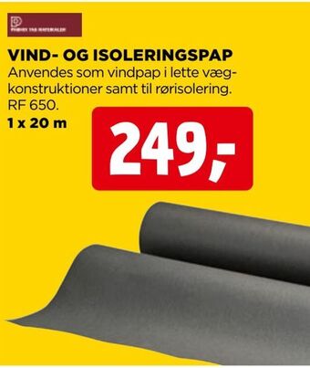jem & fix Vind- og isoleringspap tilbud