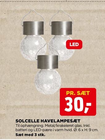 jem & fix Solcelle havelampesæt tilbud