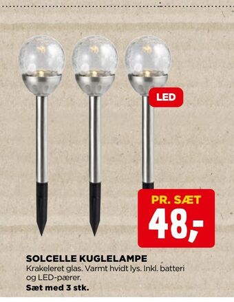 jem & fix Solcelle kuglelampe tilbud