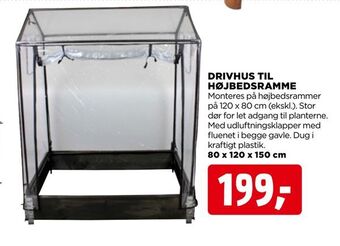 Drivhus til højbedsramme
