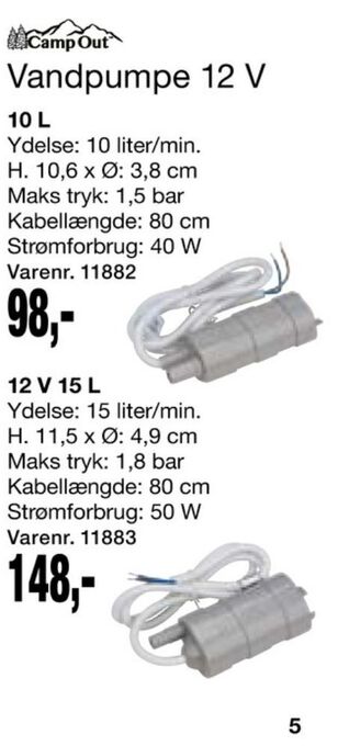 Harald Nyborg Camp out vandpumpe tilbud