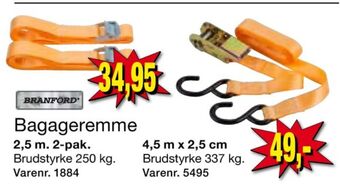 Harald Nyborg Branford bagageremme tilbud
