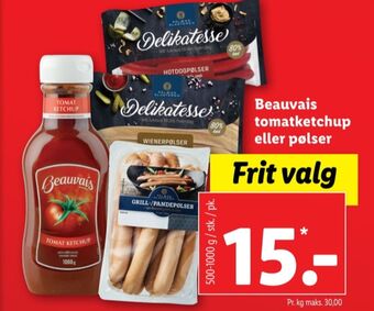 Lidl Beauvais ketchup tilbud