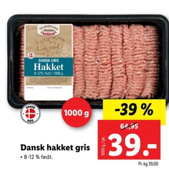 Lidl Vilstrupgård hakket grisekød tilbud