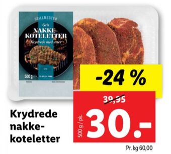 Lidl Grillmester nakkekoteletter tilbud