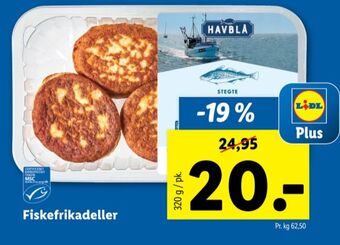 Lidl Havblå fiskefrikadeller tilbud