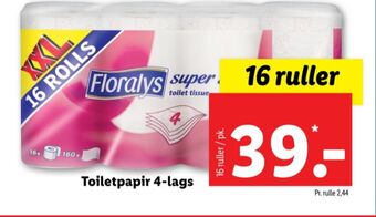 Lidl Floralys toiletpapir tilbud