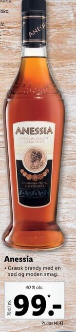 Lidl Anessia brandy tilbud
