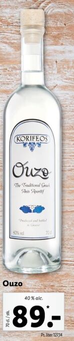 Lidl Korifeos ouzo tilbud