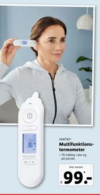 Lidl Sanitas termometer tilbud