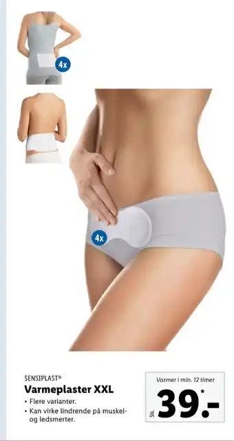 Lidl Sensiplast varmeplaster/-omslag tilbud