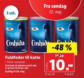 Lidl Coshida kattefoder tilbud