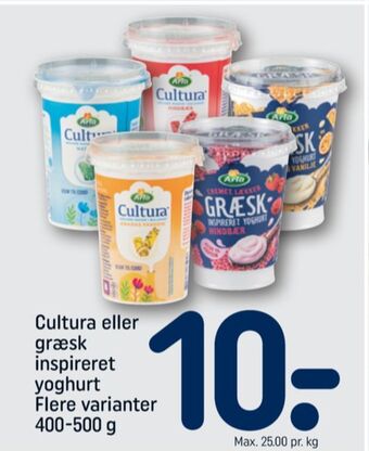REMA 1000 Cultura yoghurt hindbær tilbud