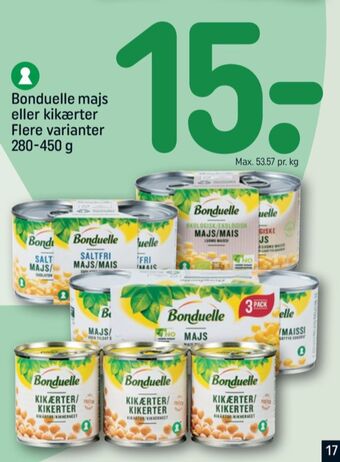 REMA 1000 Bonduelle majs tilbud