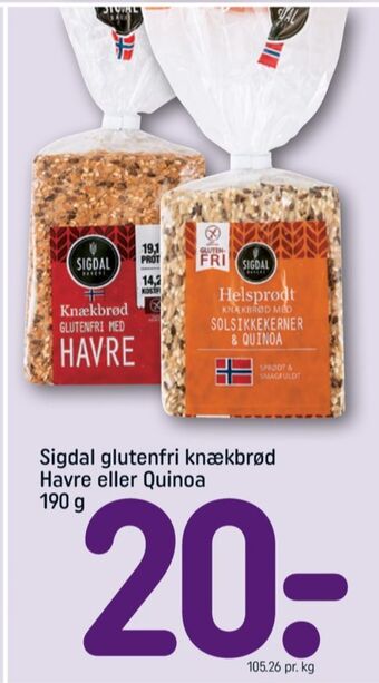 REMA 1000 Sigdal knækbrød tilbud