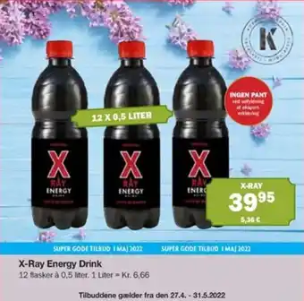 Købmandsgården X-Ray Energy Drink 12 x 0,5 Liter tilbud