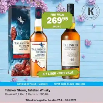 Talisker Storm, Talisker Whisky 0,7 Liter