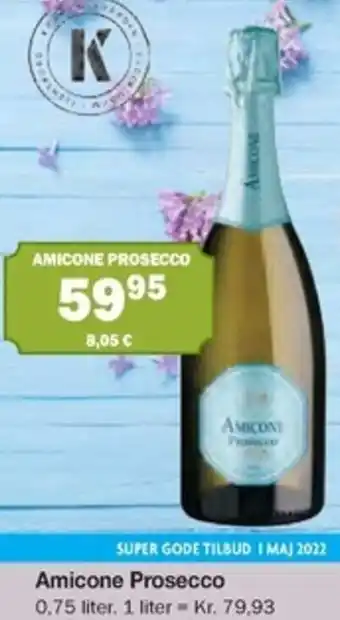 Købmandsgården Amicone Prosecco 0.75 Liter tilbud