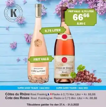 Côtes du Rhône, Cote des Roses 0,75 Liter